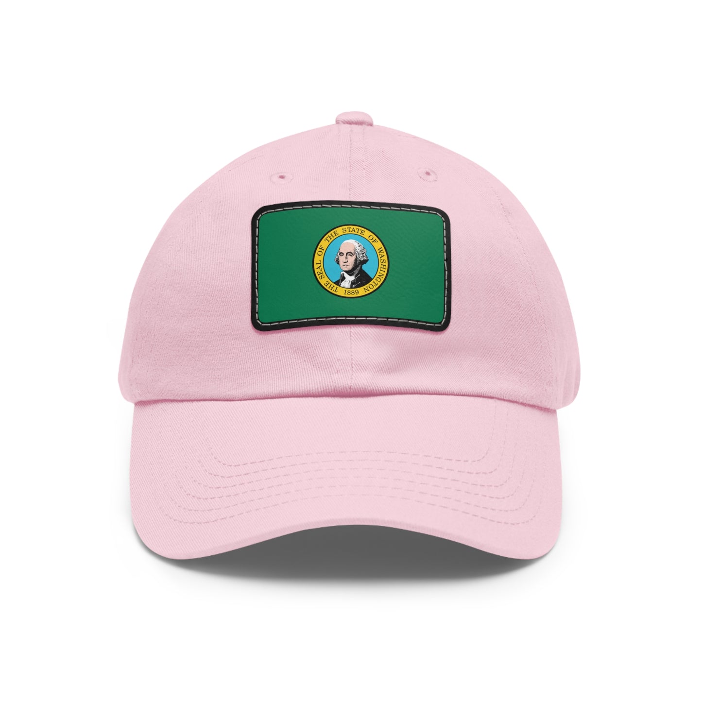 Flag Village USA Washington State Flag Hat Cap with Leather Patch
