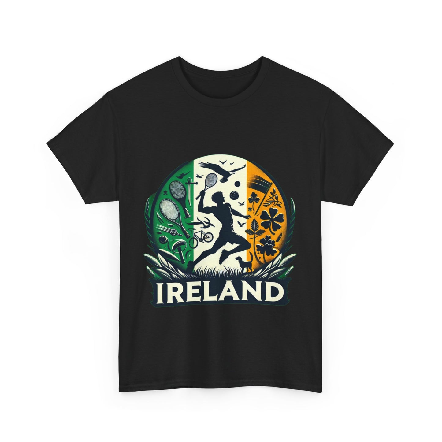 Flag Village Ireland Sporting Flag T-SHIRT Heavy Cotton Tee IRL0004