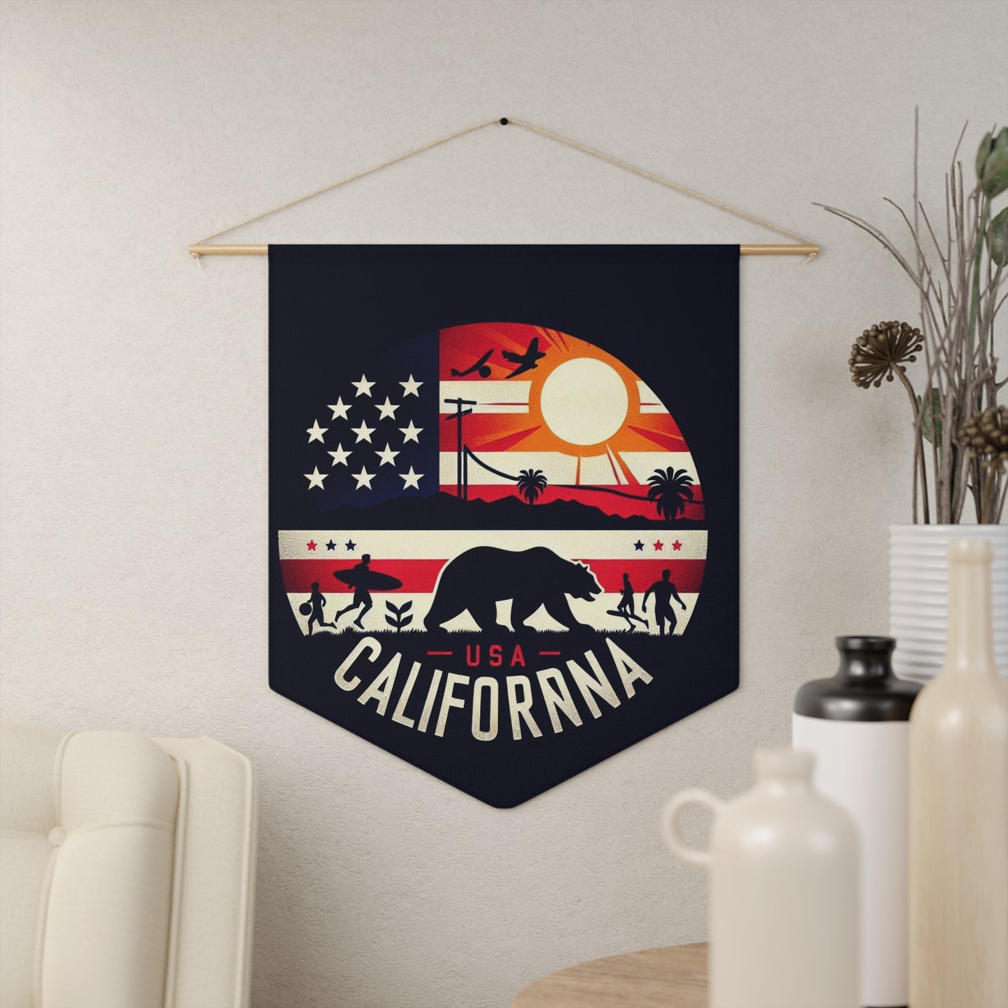 Flag Village California State Flag Pennant Sporting Home Wall decoration CA0002