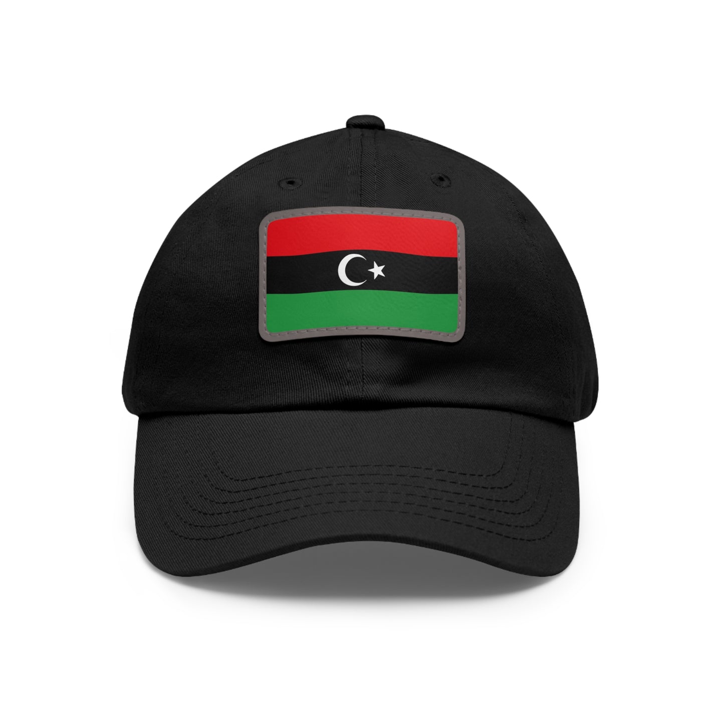 Flag Village Libya Flag Hat Cap with Leather Patch