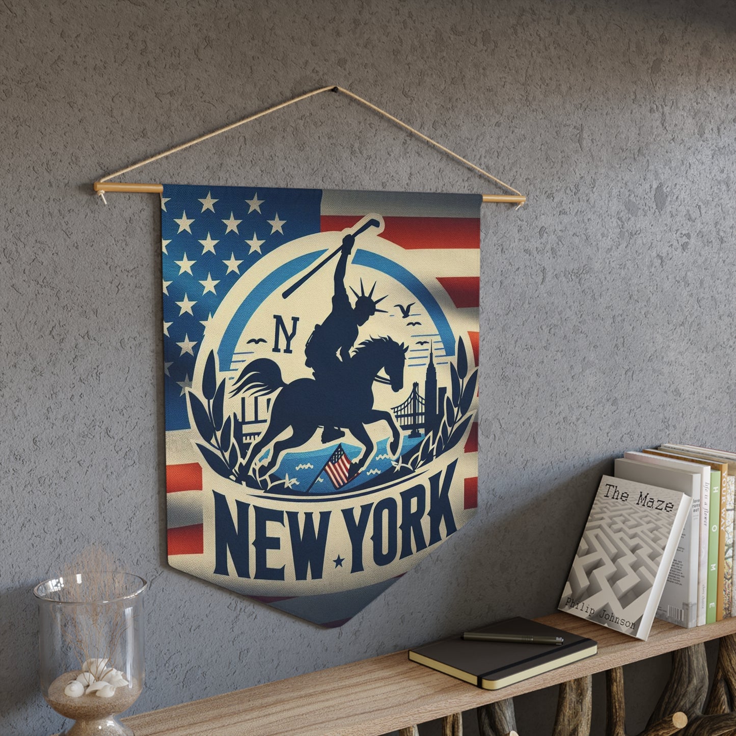 Flag Village New York State Flag Pennant Sporting Home Wall decoration NY0002