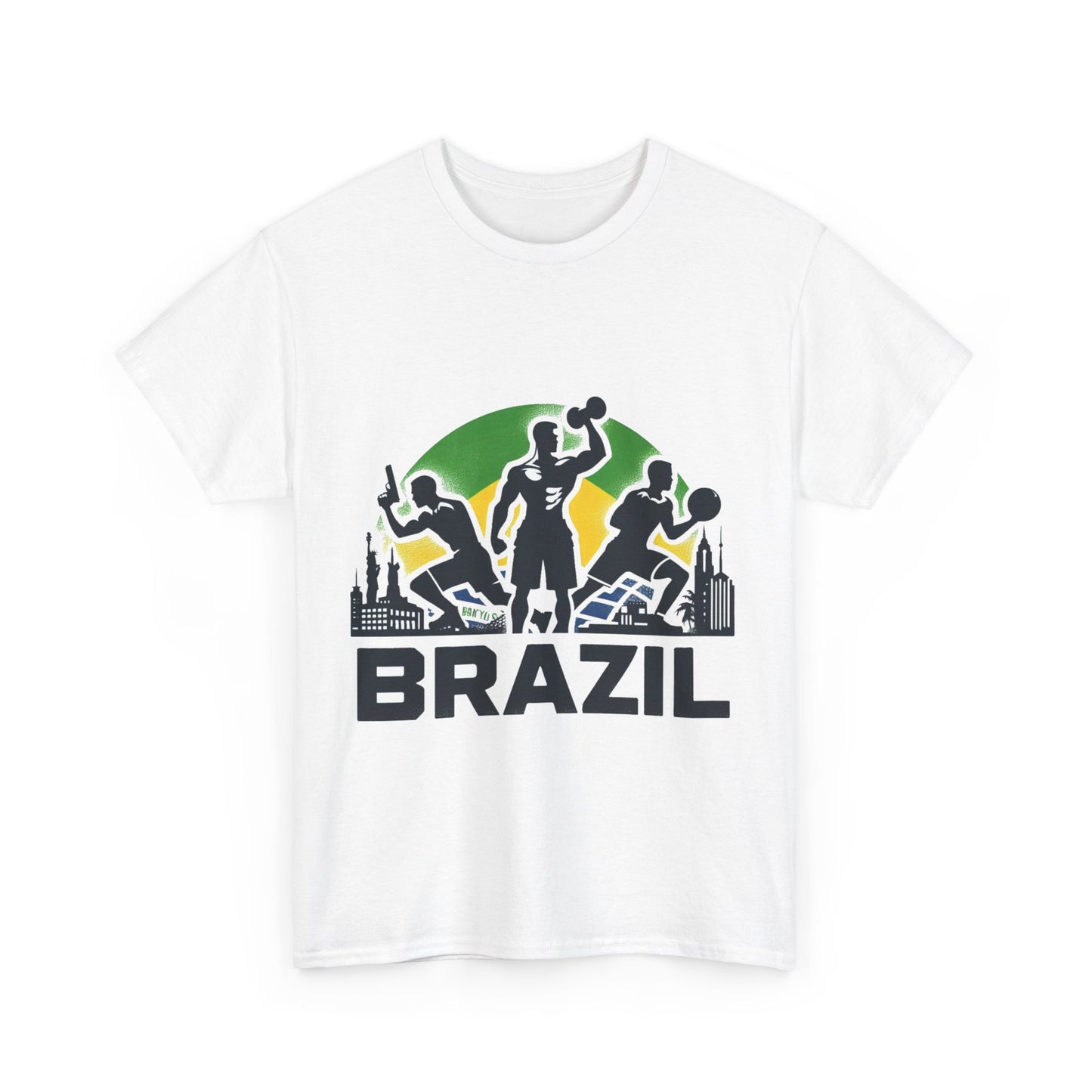 Flag Village Brazil Sporting Flag T-SHIRT Heavy Cotton Tee BRA0005