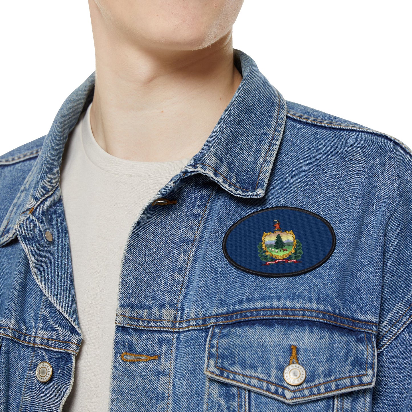 Flag Village Vermont State Flag Embroidery Iron-On Patches