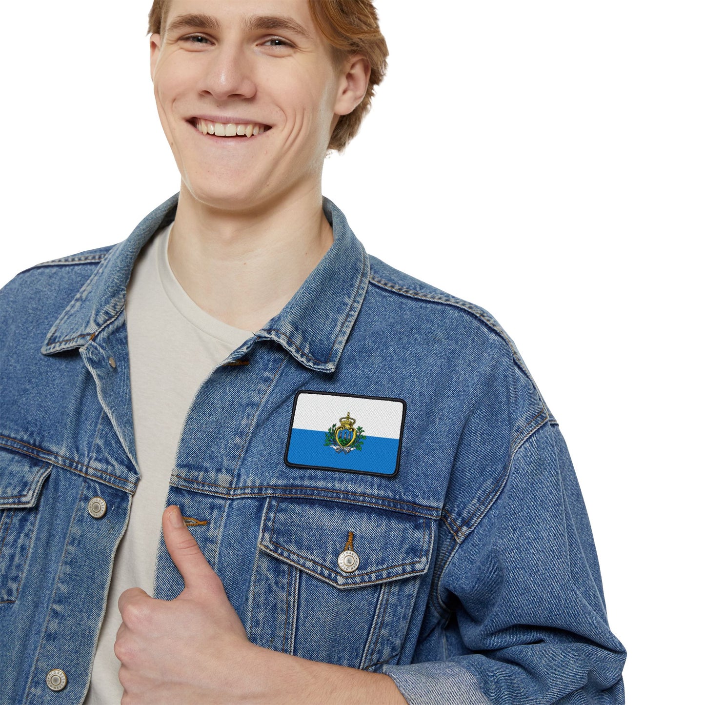 Flag Village San Marino Flag Embroidery Iron-On Patches