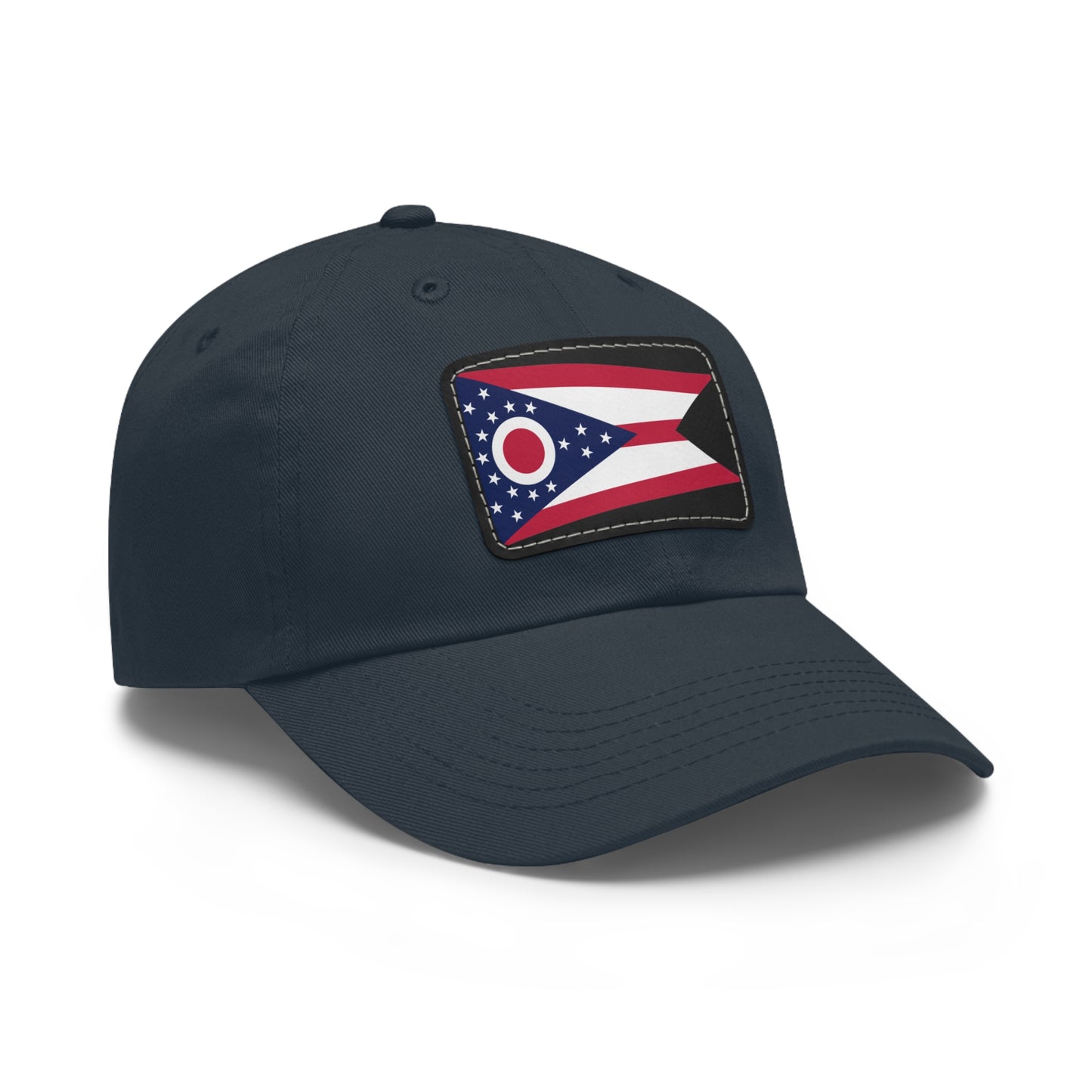 Flag Village USA Ohio State Flag Hat Cap with Leather Patch