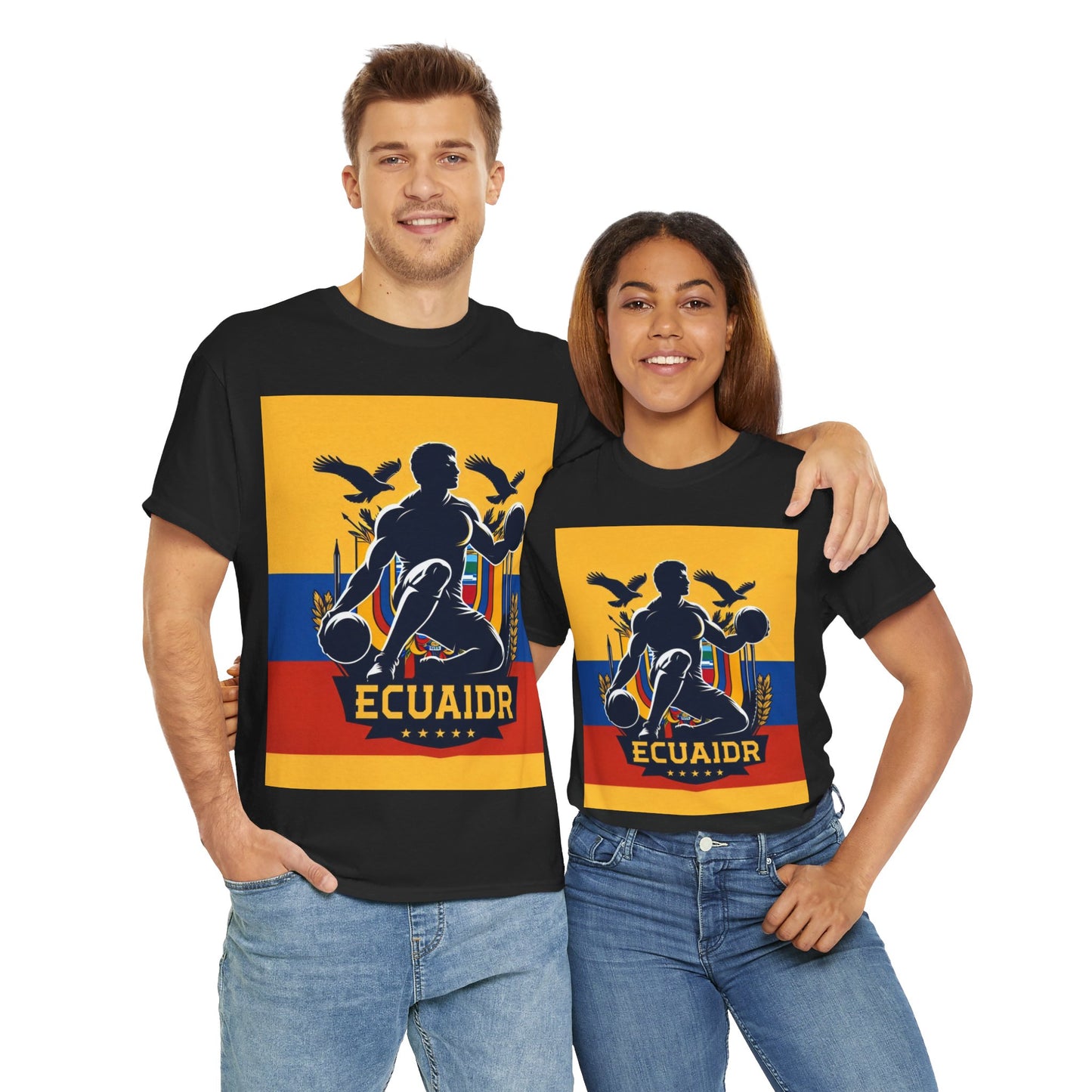 Flag Village Ecuador Sporting Flag T-SHIRT Heavy Cotton Tee ECU0004