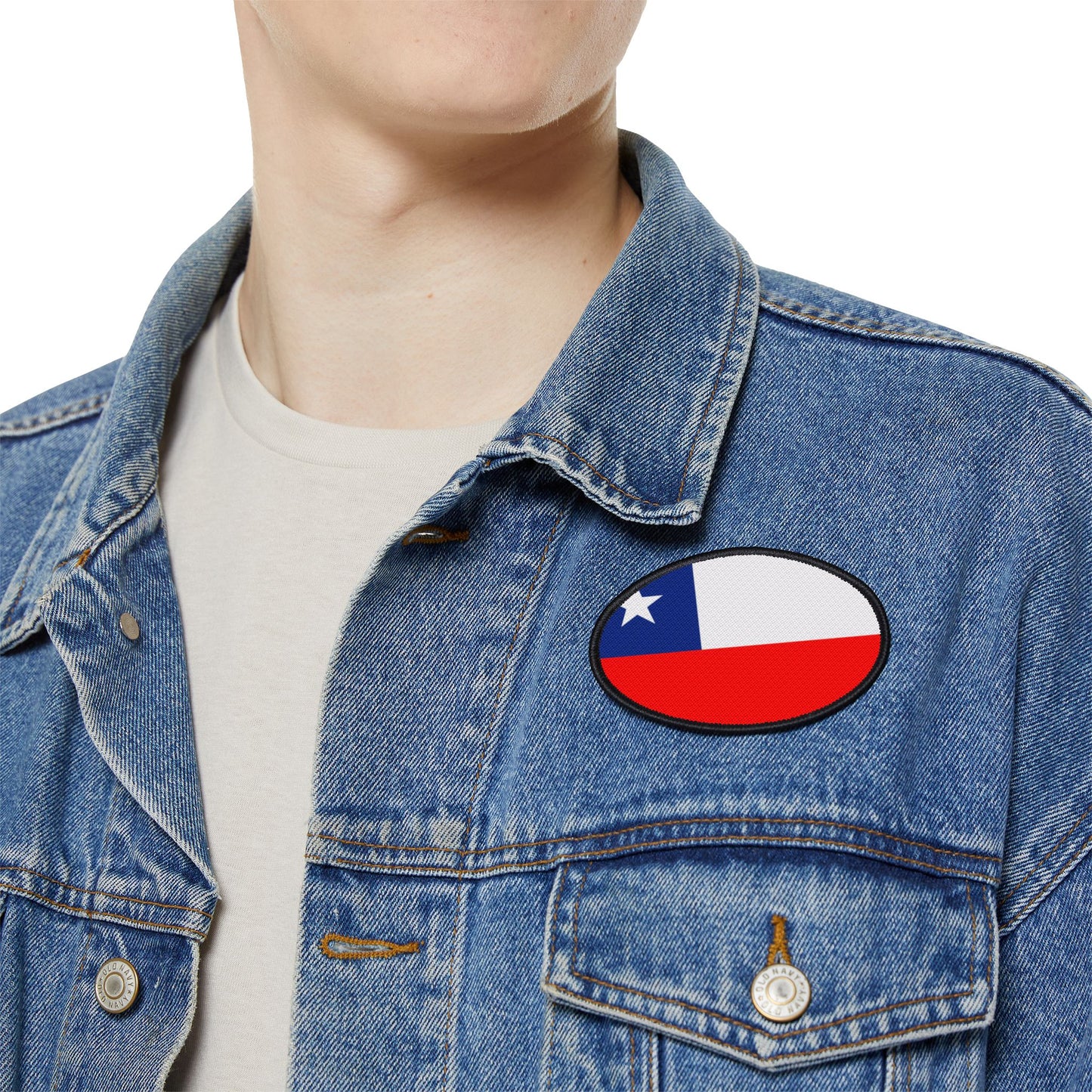 Flag Village Chile Flag Embroidery Iron-On Patches