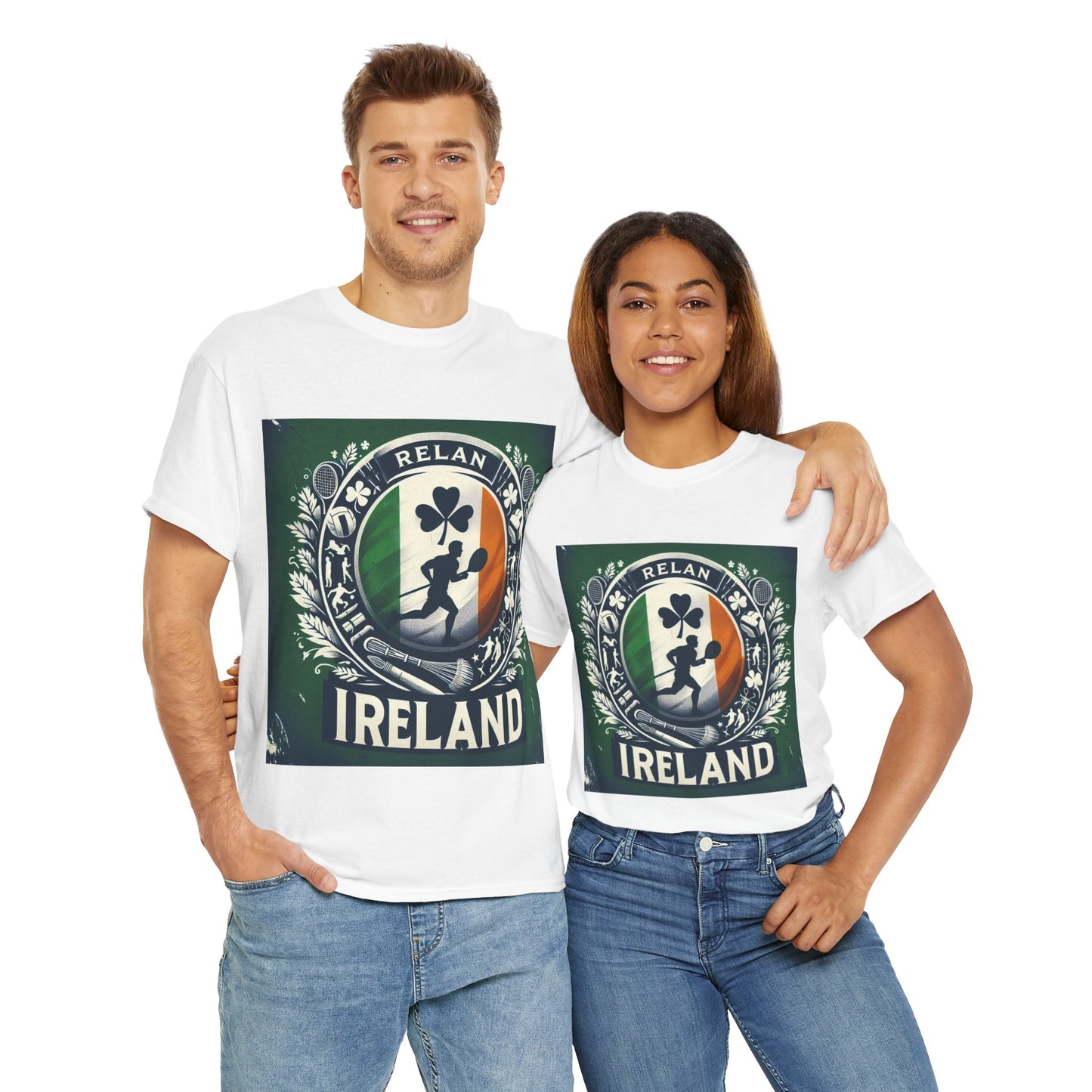 Flag Village Ireland Sporting Flag T-SHIRT Heavy Cotton Tee IRL0007