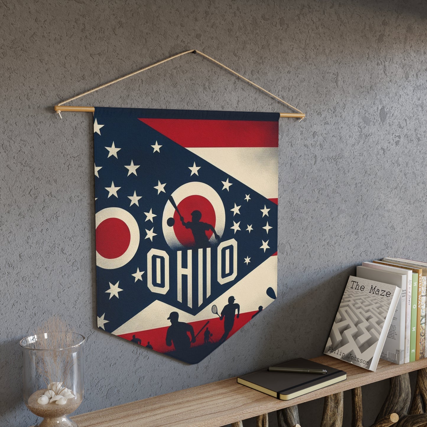 Flag Village Ohio State Flag Pennant Sporting Home Wall decoration OH0001