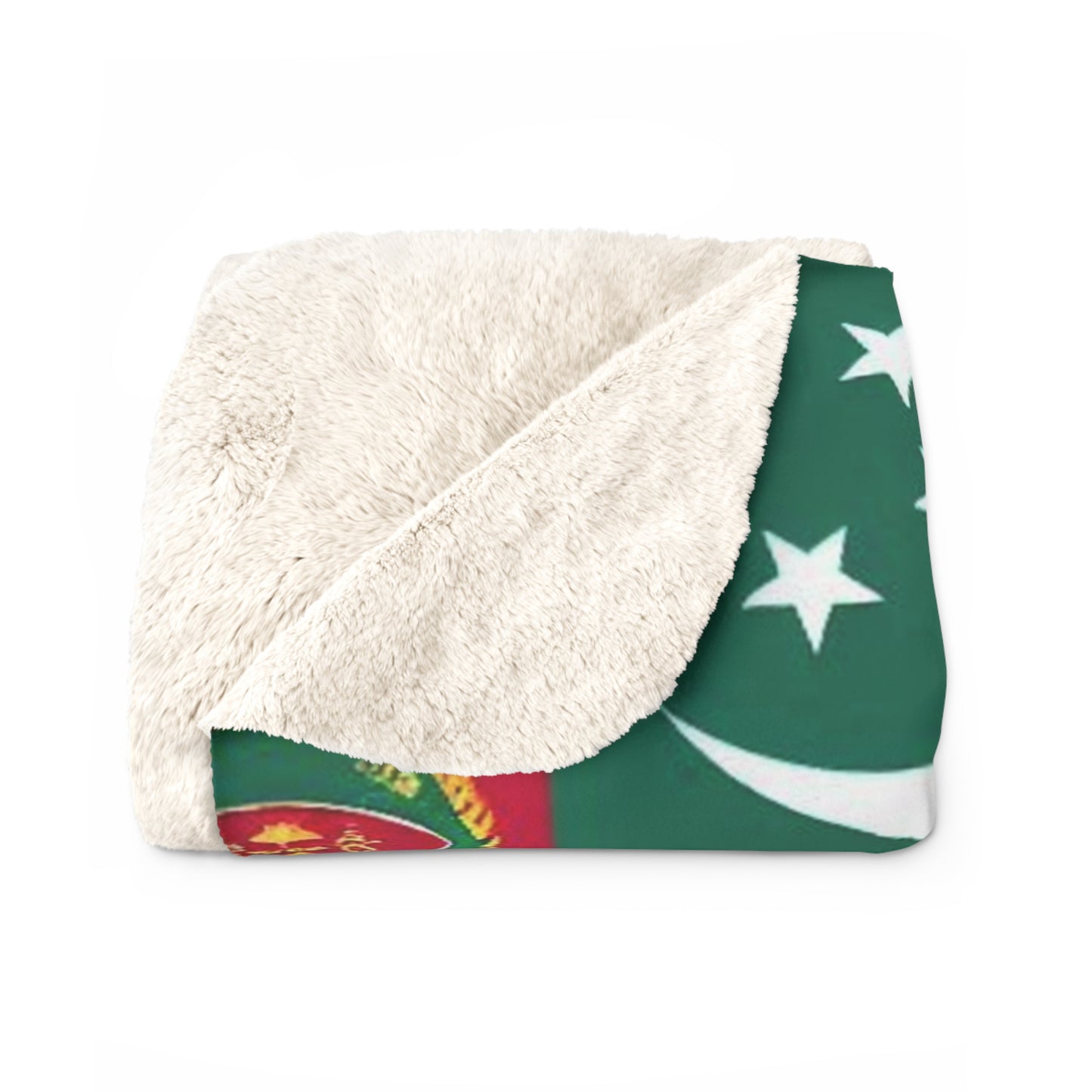 Flag Village Turkmenistan Sporting Flag Sherpa Fleece Blanket TKM0003