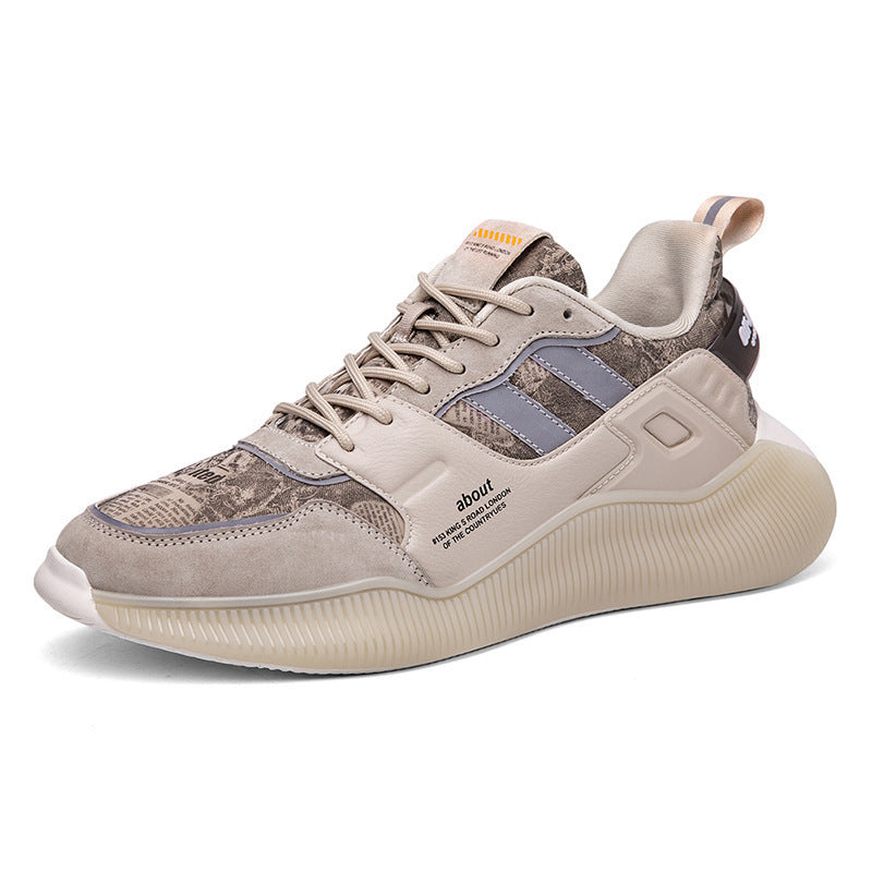 Flag Village Men's Outdoor Platform Low-top Sports Running Shoes
