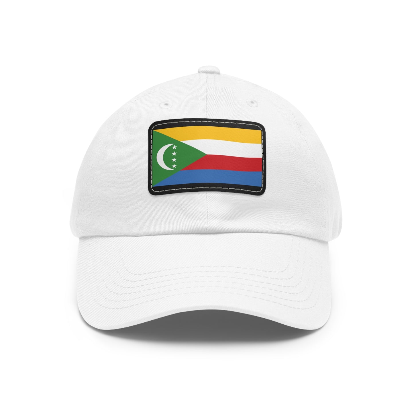 Flag Village Comoros Flag Hat Cap with Leather Patch