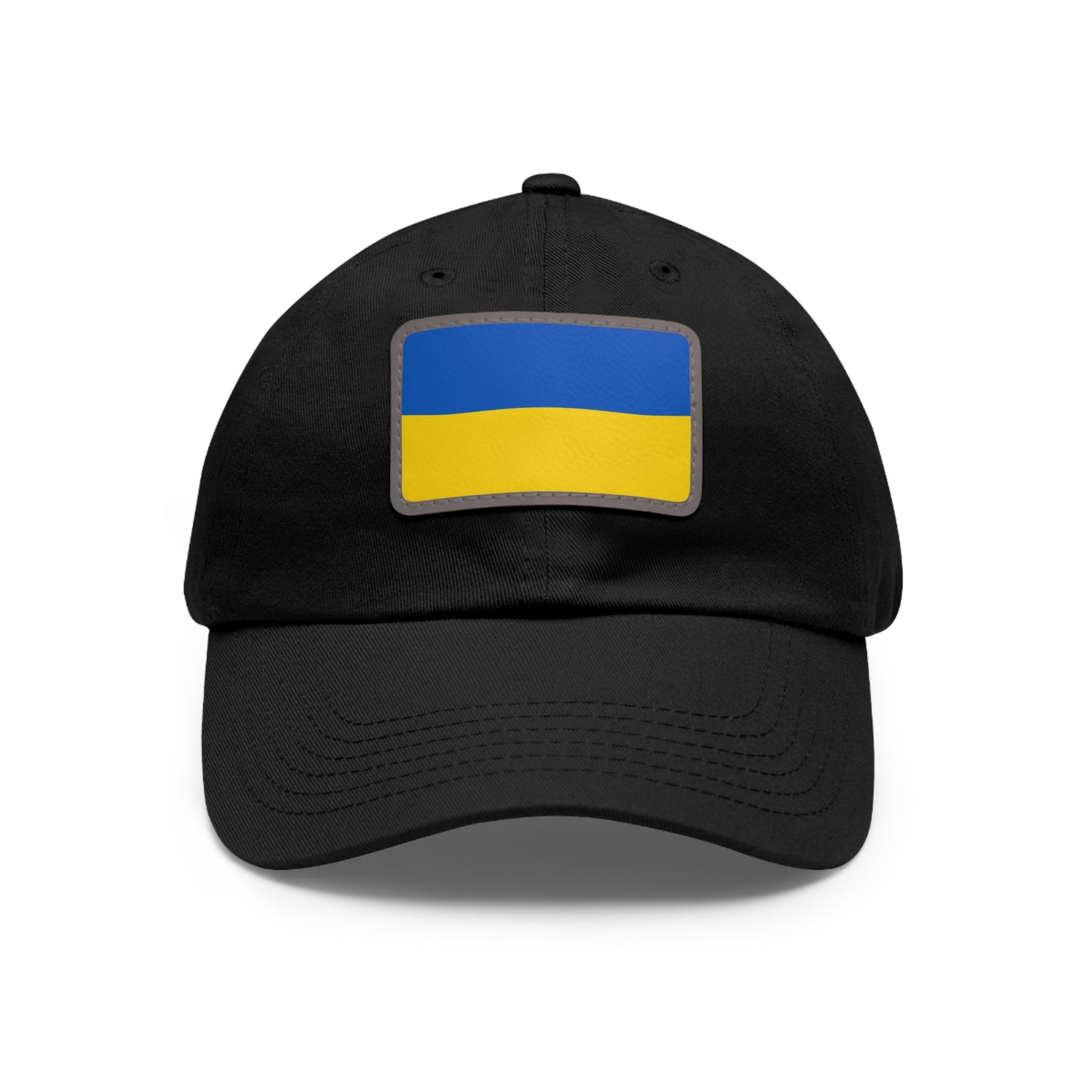 Flag Village Ukraine Flag Hat Cap with Leather Patch
