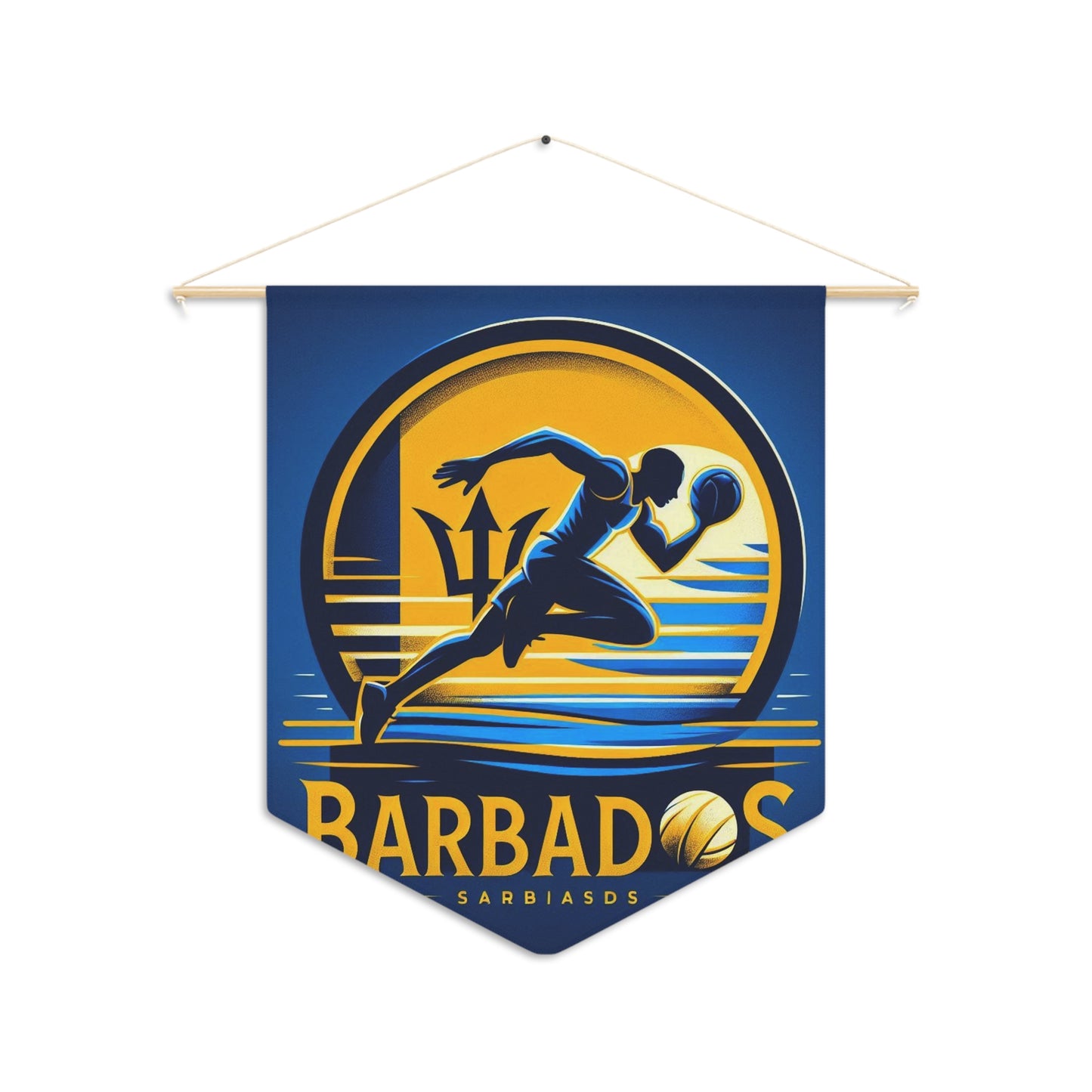 Flag Village Barbados Flag Pennant Sporting Home Wall decoration BRB0002