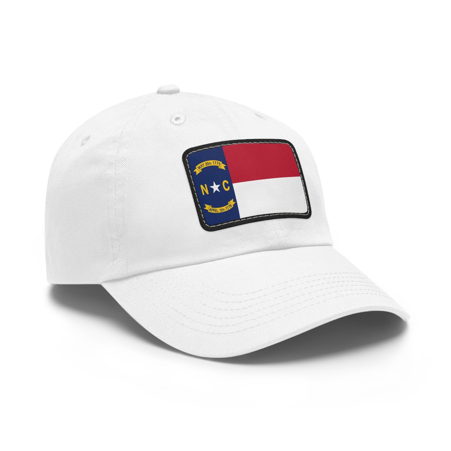 Flag Village USA North Carolina State Flag Hat Cap with Leather Patch
