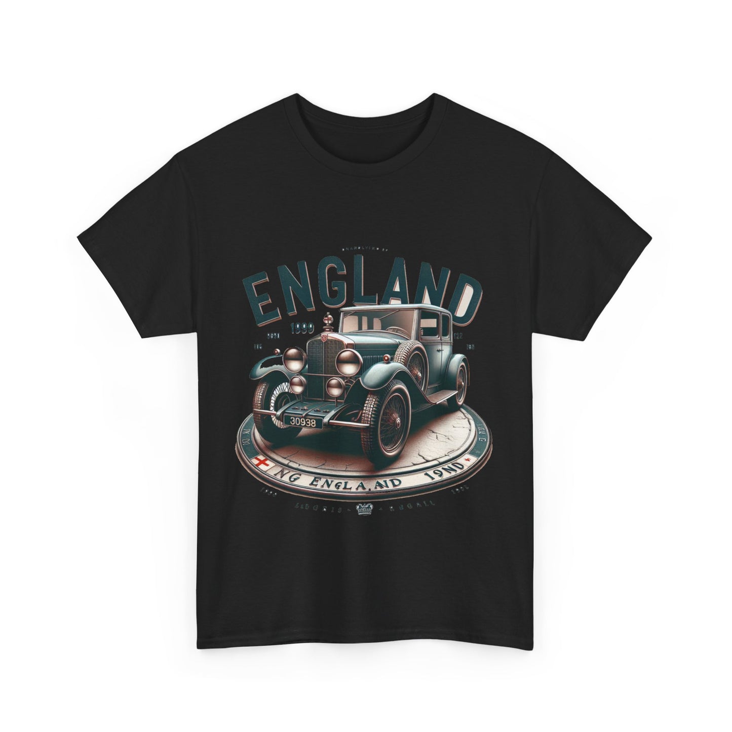 Flag Village UK Vintage Car Flag T-SHIRT Heavy Cotton Tee UK0010