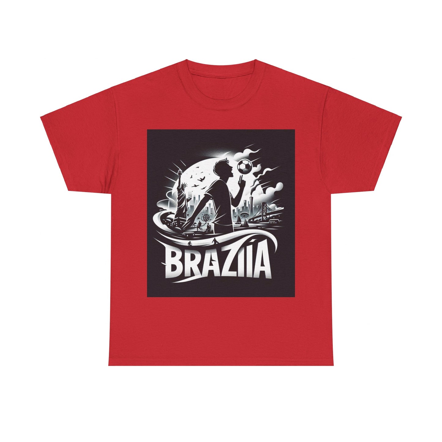 Flag Village Brazil Sporting Flag T-SHIRT Heavy Cotton Tee BRA0008