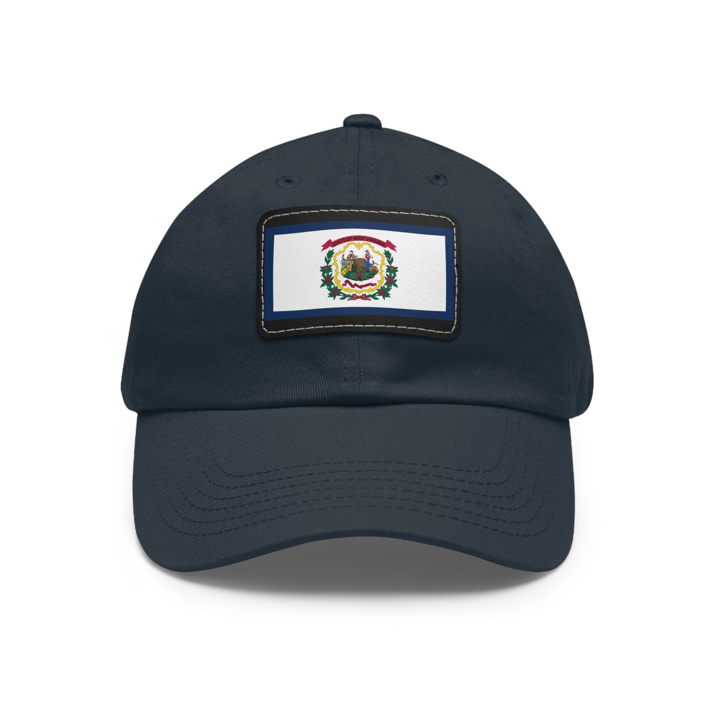 Flag Village USA West Virginia State Flag Hat Cap with Leather Patch