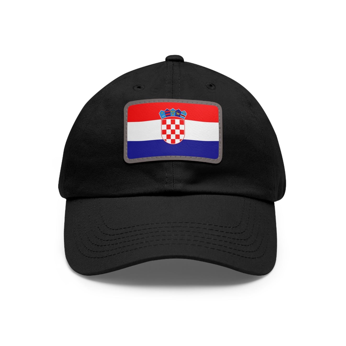 Flag Village Croatia Flag Hat Cap with Leather Patch
