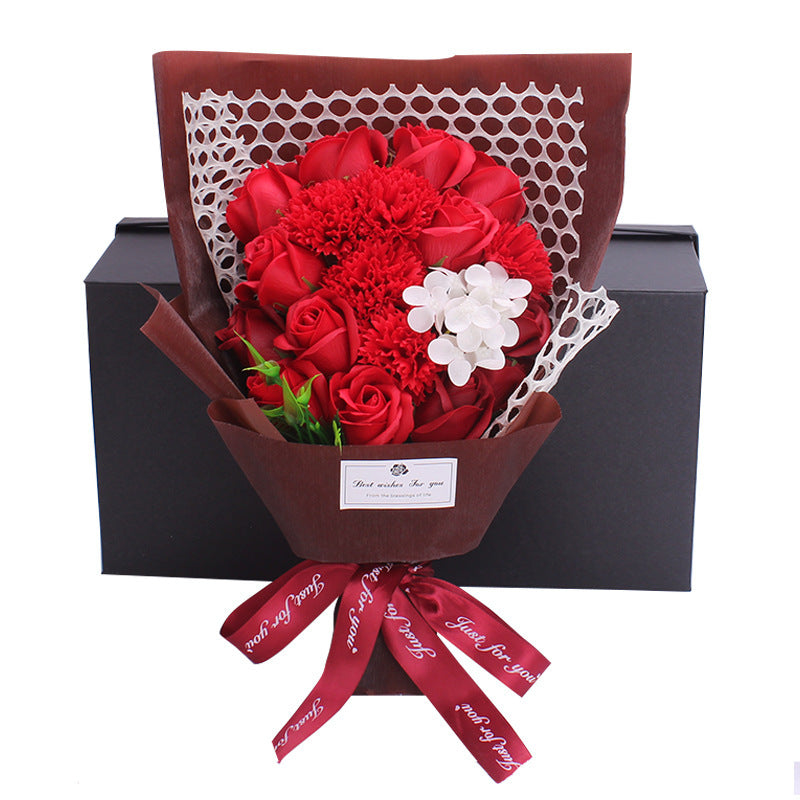 Flag Village Valentine's Day Gift 19 Rose Soap Bouquet Gift Box