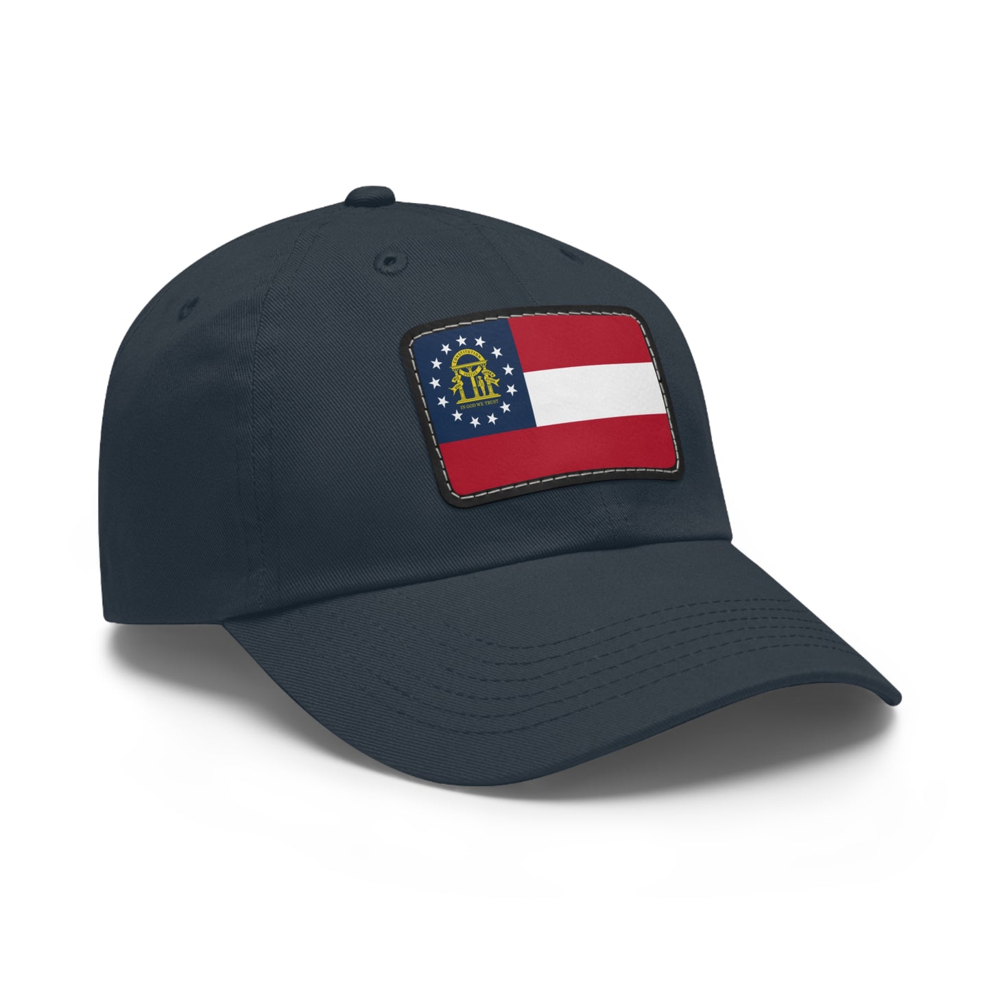 Flag Village USA Georgia State Flag Hat Cap with Leather Patch