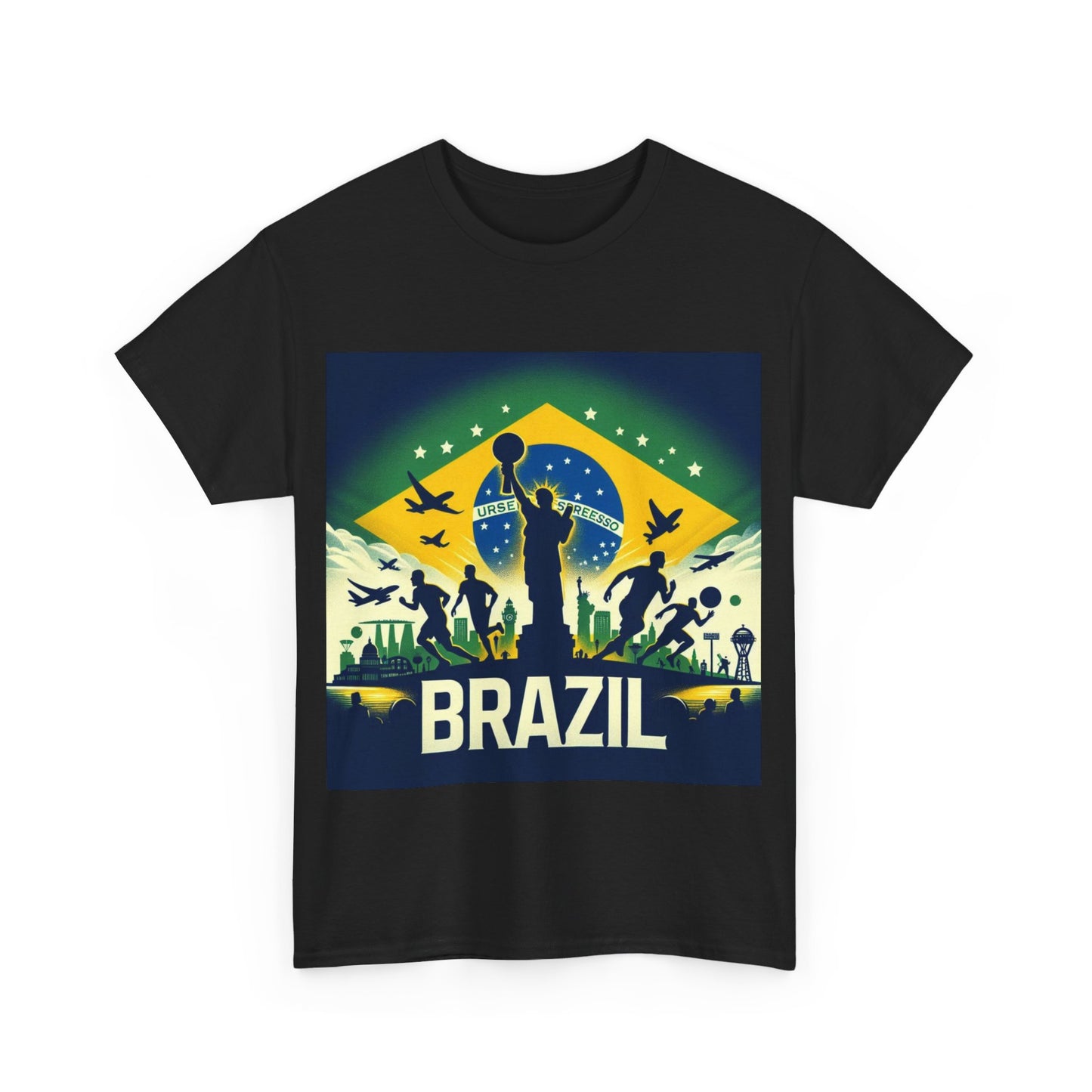 Flag Village Brazil Sporting Flag T-SHIRT Heavy Cotton Tee BRA0010