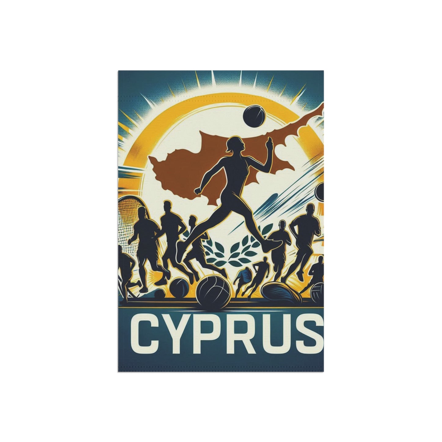 Flag Village Cyprus Flag Sporting Garden & House Banner CYP0004