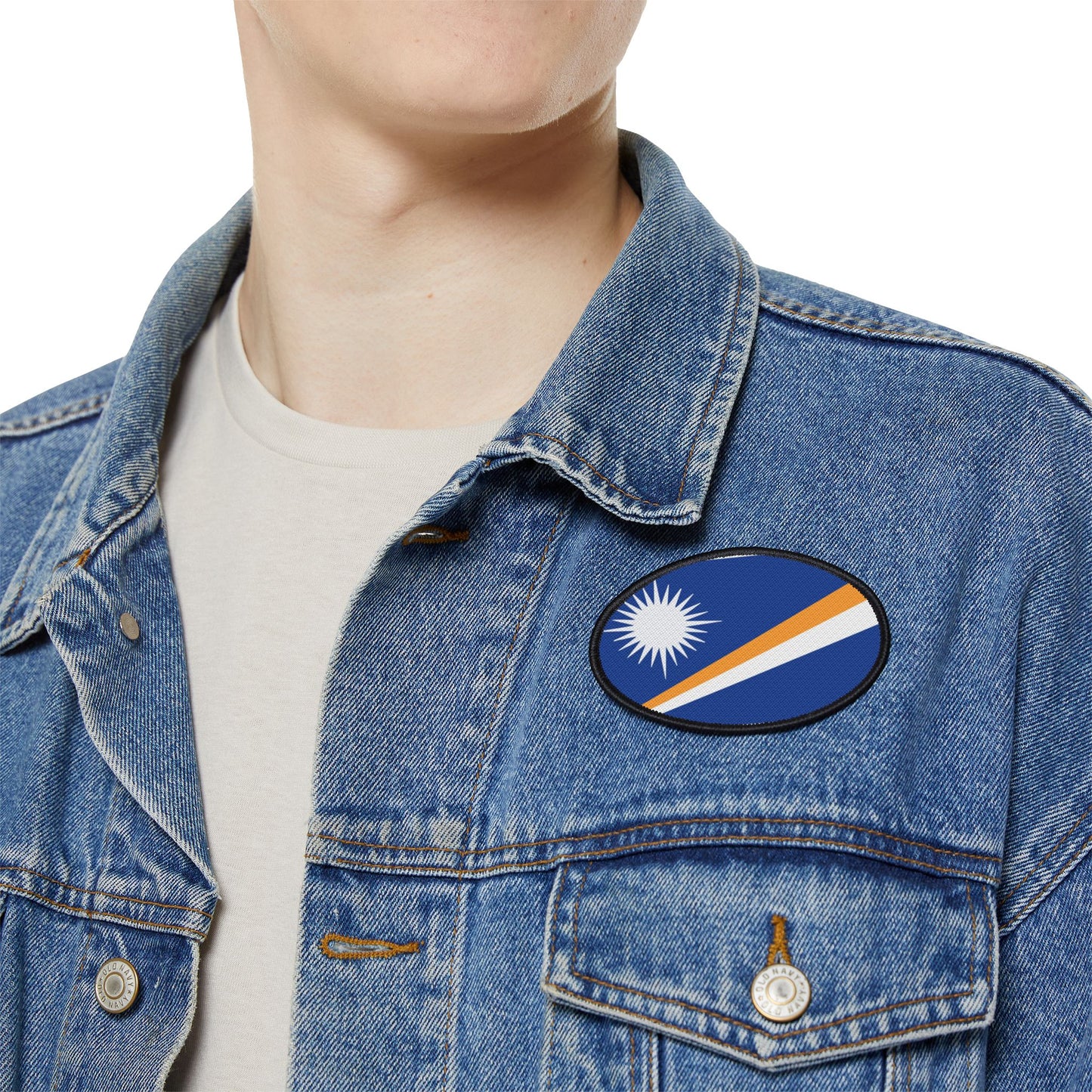 Flag Village Marshall Islands Flag Embroidery Iron-On Patches