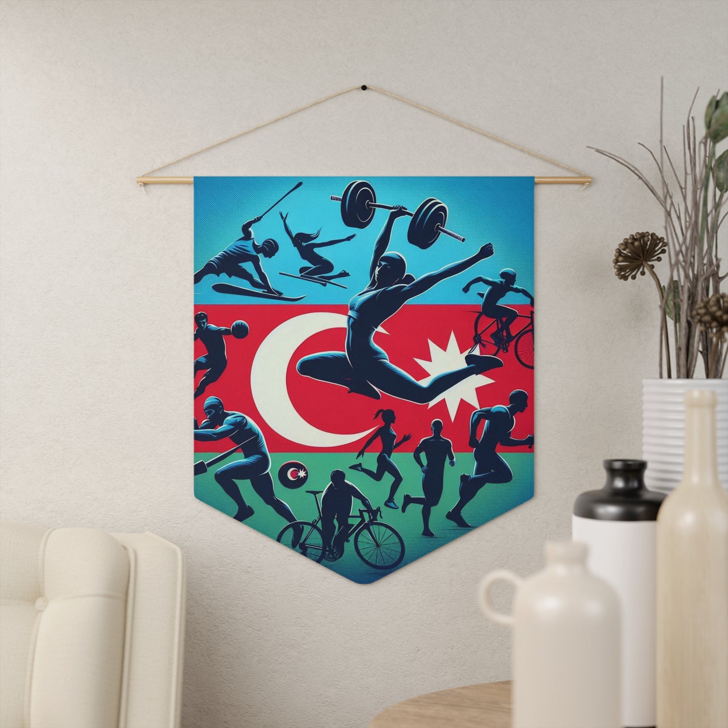 Flag Village Azerbaijan Flag Pennant Sporting Home Wall decoration AZE0001