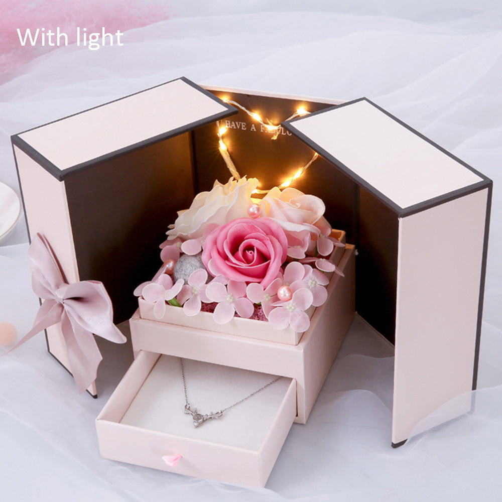 Flag Village Pink Lamp Gift Box Christmas Valentine's Day Creative Gift