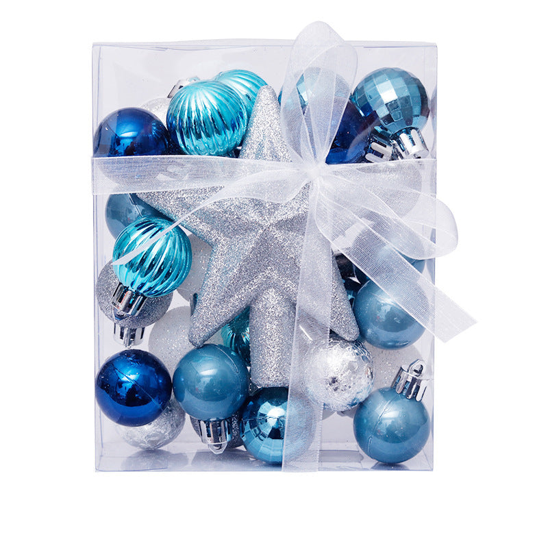 Flag Village Christmas Ball tree top Star Gift Box set