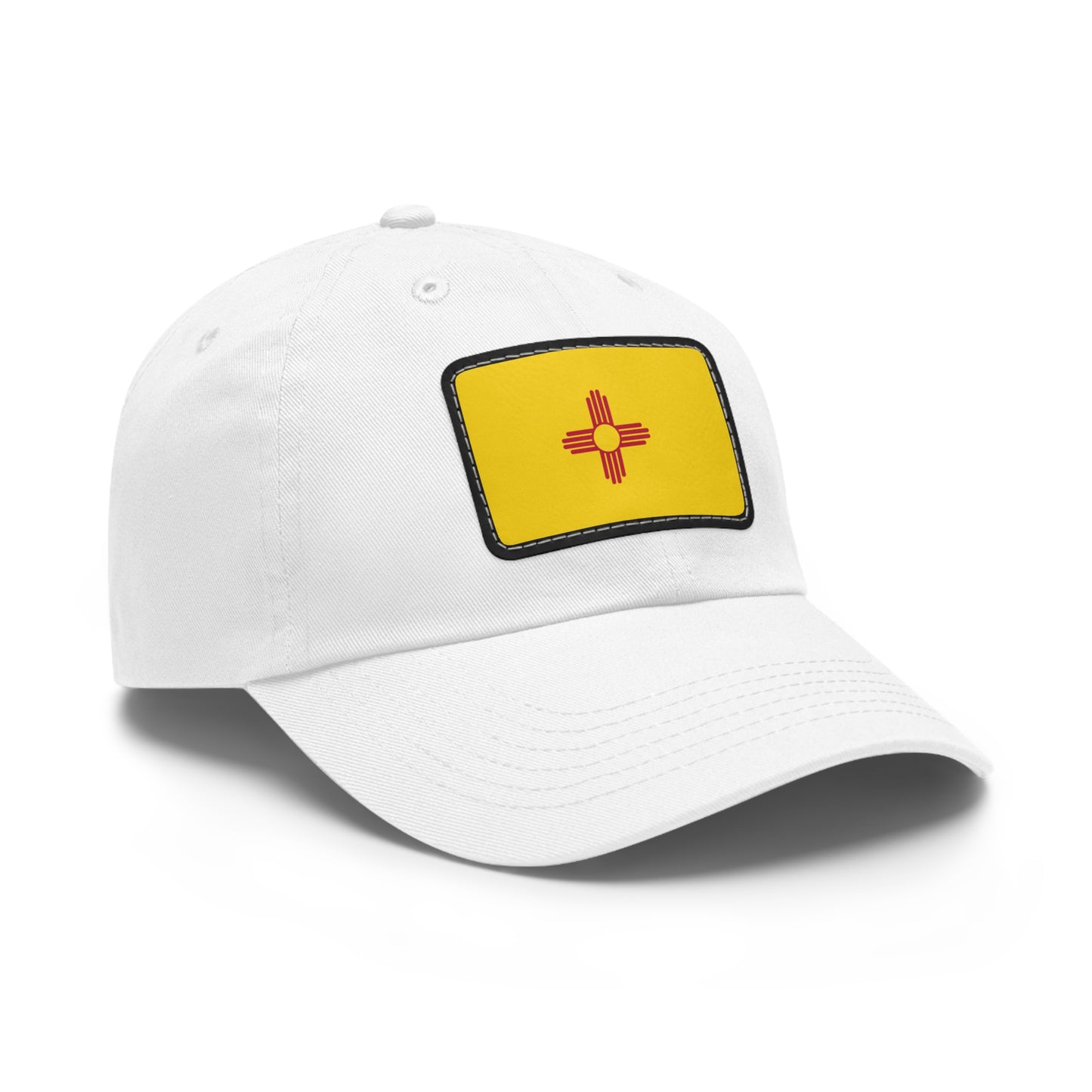 Flag Village USA New Mexico State Flag Hat Cap with Leather Patch