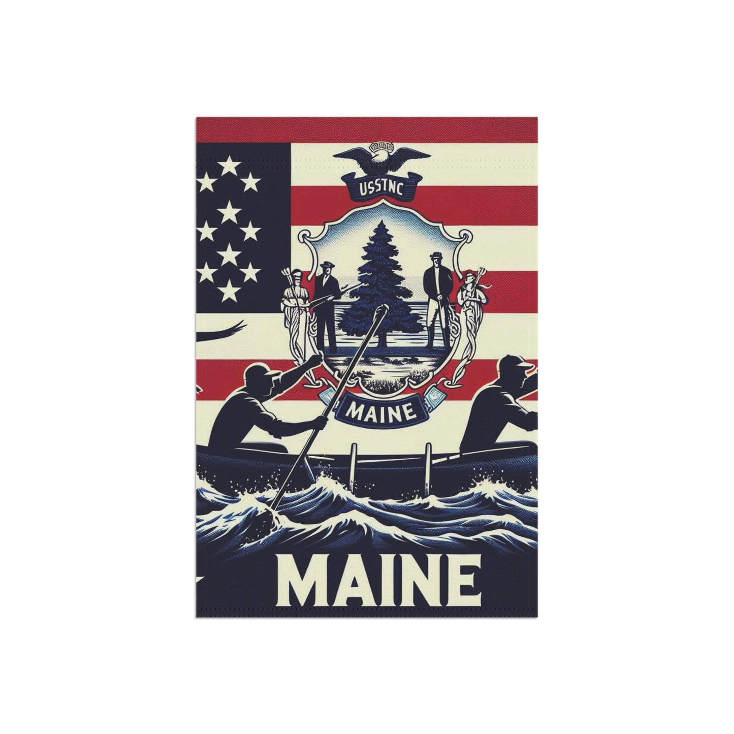 Flag Village Maine State Flag Sporting Garden & House Banner ME0003