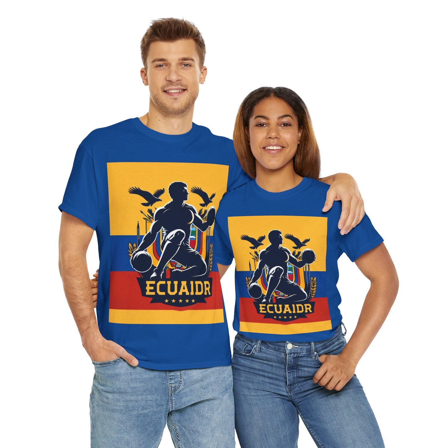 Flag Village Ecuador Sporting Flag T-SHIRT Heavy Cotton Tee ECU0004