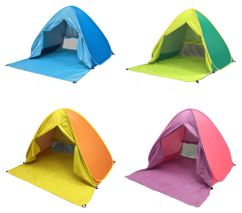 Flag Village Sunscreen Shelter Tent Anti-UV Pop Up Beach Canopy Outdoor Camping Hiking Tent Travelling Easy Carrying Portable Parts