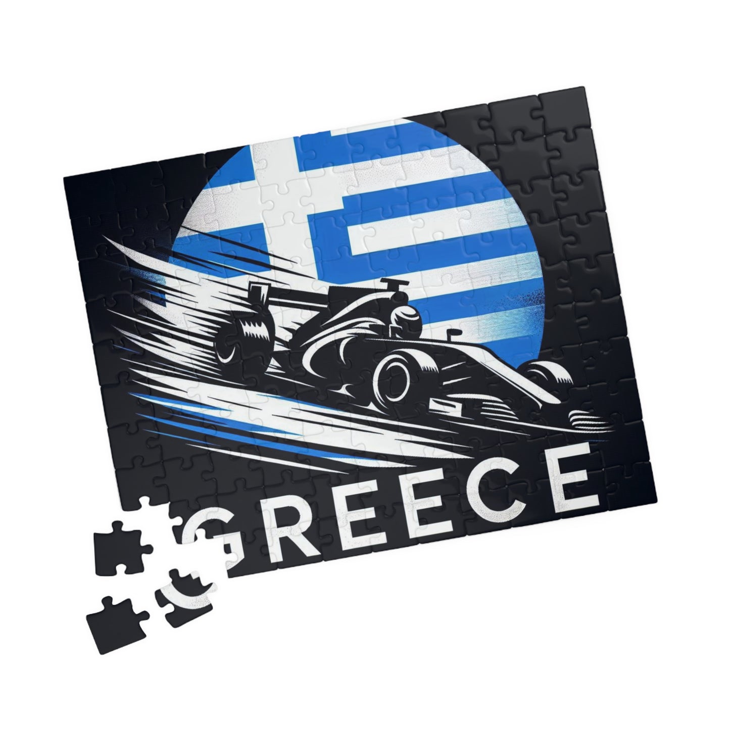 Flag Village Greece Racing Car Sporting Flag Puzzle (110, 252, 520, 1014-piece) GRC0010