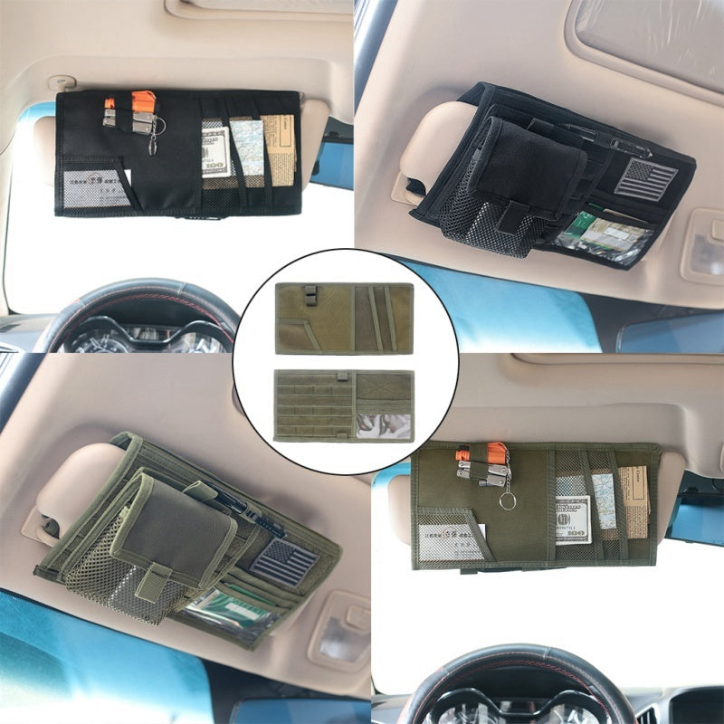 Flag Village Auto Tools Vehicle Visor Panel Truck Car Sun Visor Organizer CD Bag Holder Car Styling Hunting Accessories