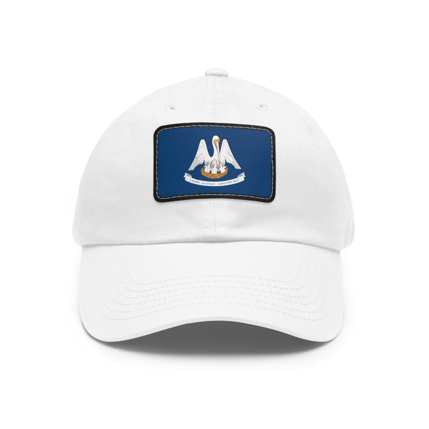 Flag Village USA Louisiana State Flag Hat Cap with Leather Patch