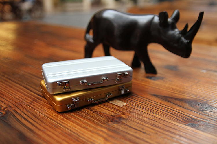 Flag Village Creative password safe shape aluminum business card holder mini suitcase business card holder white collar office company gifts