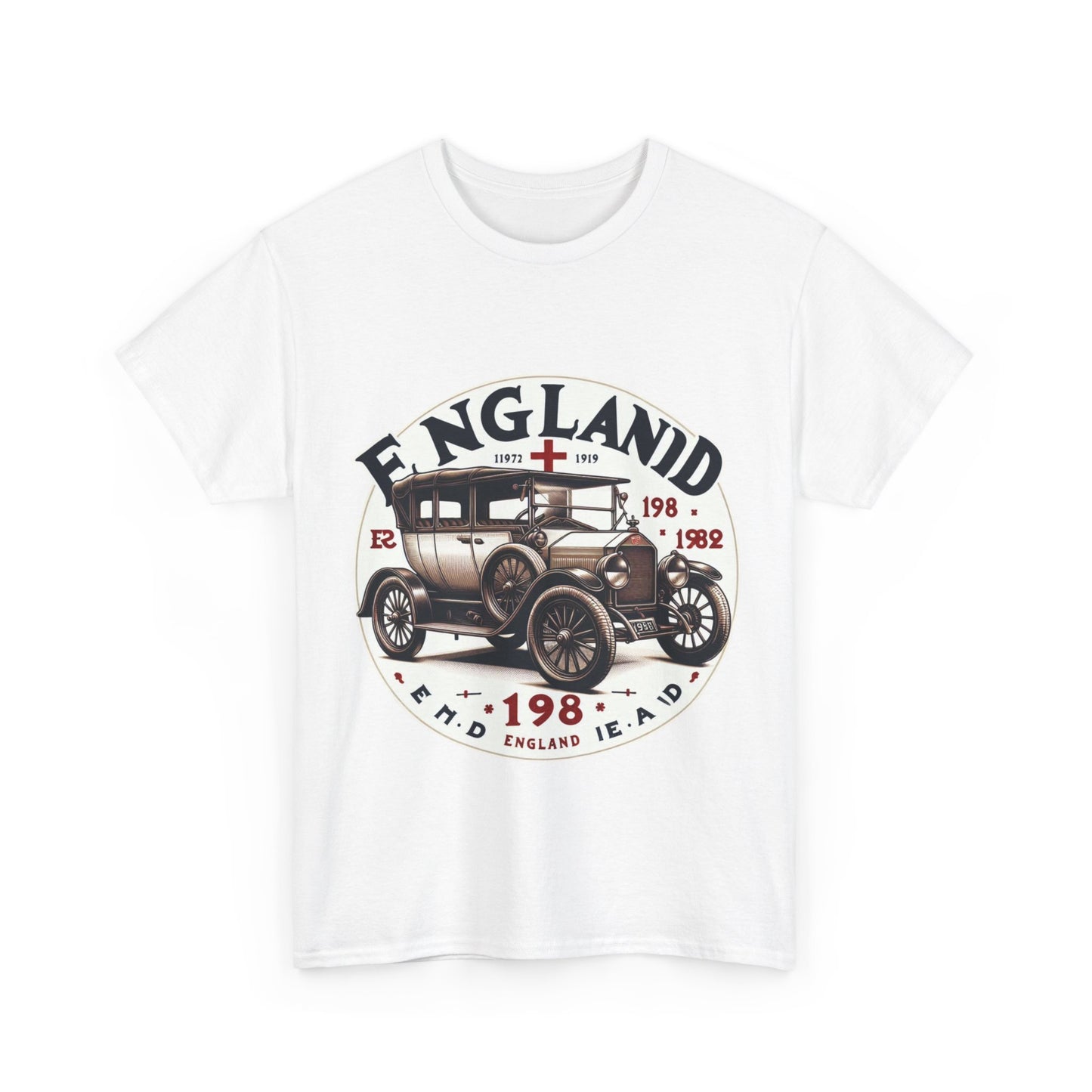 Flag Village UK Vintage Car Flag T-SHIRT Heavy Cotton Tee UK0019