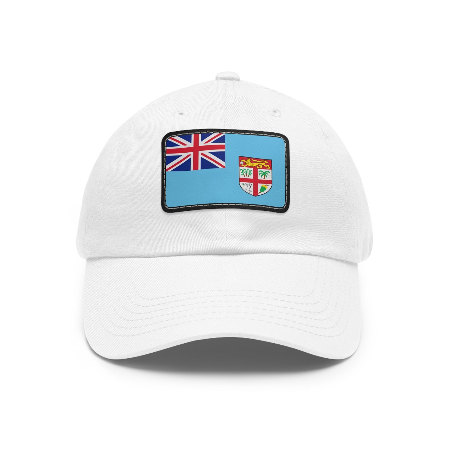Flag Village Fiji Flag Hat Cap with Leather Patch