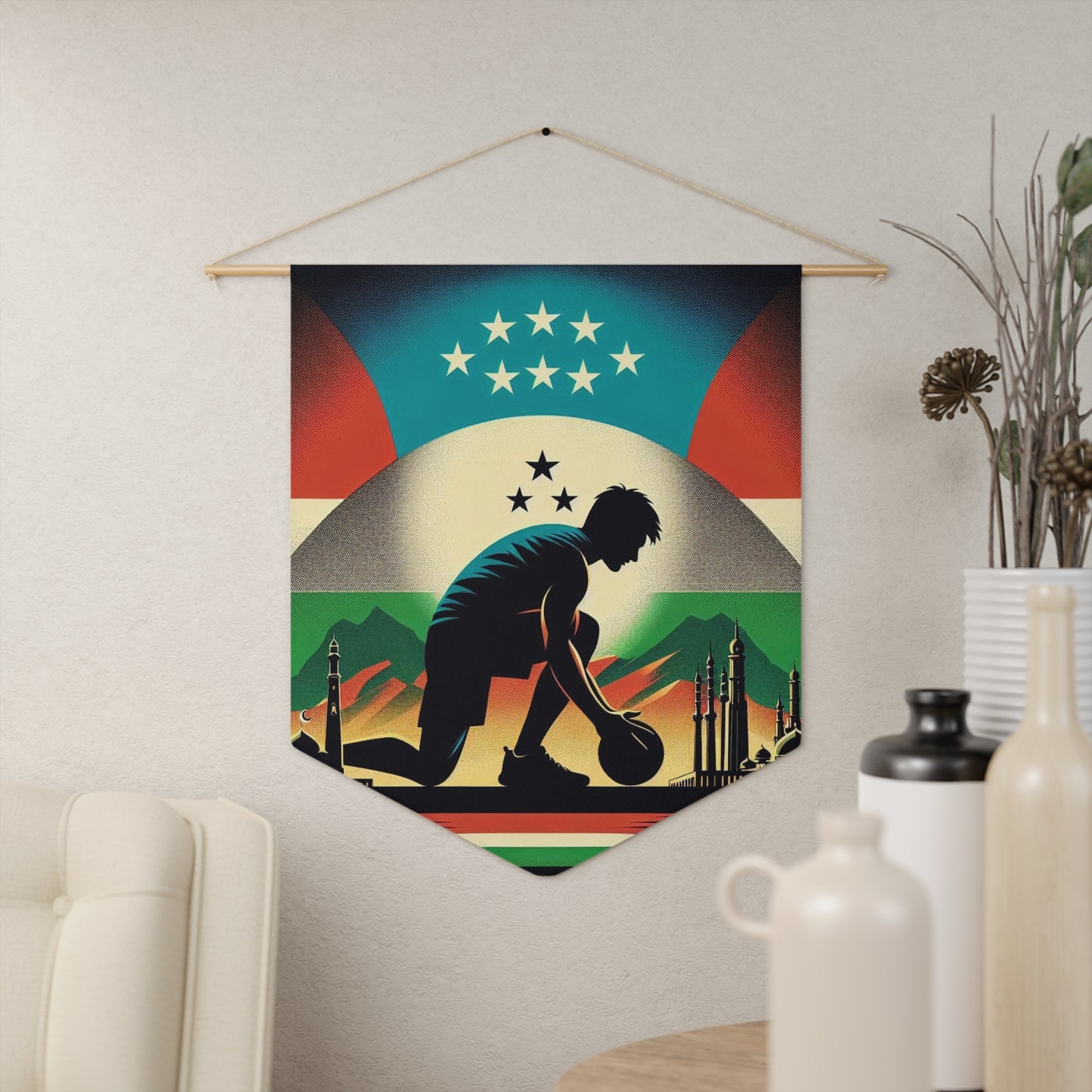 Flag Village Tajikistan Flag Pennant Sporting Home Wall decoration TJK0001