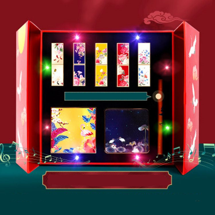Flag Village Carved Lipstick Gift Box Forbidden City Chinese Style Makeup Set