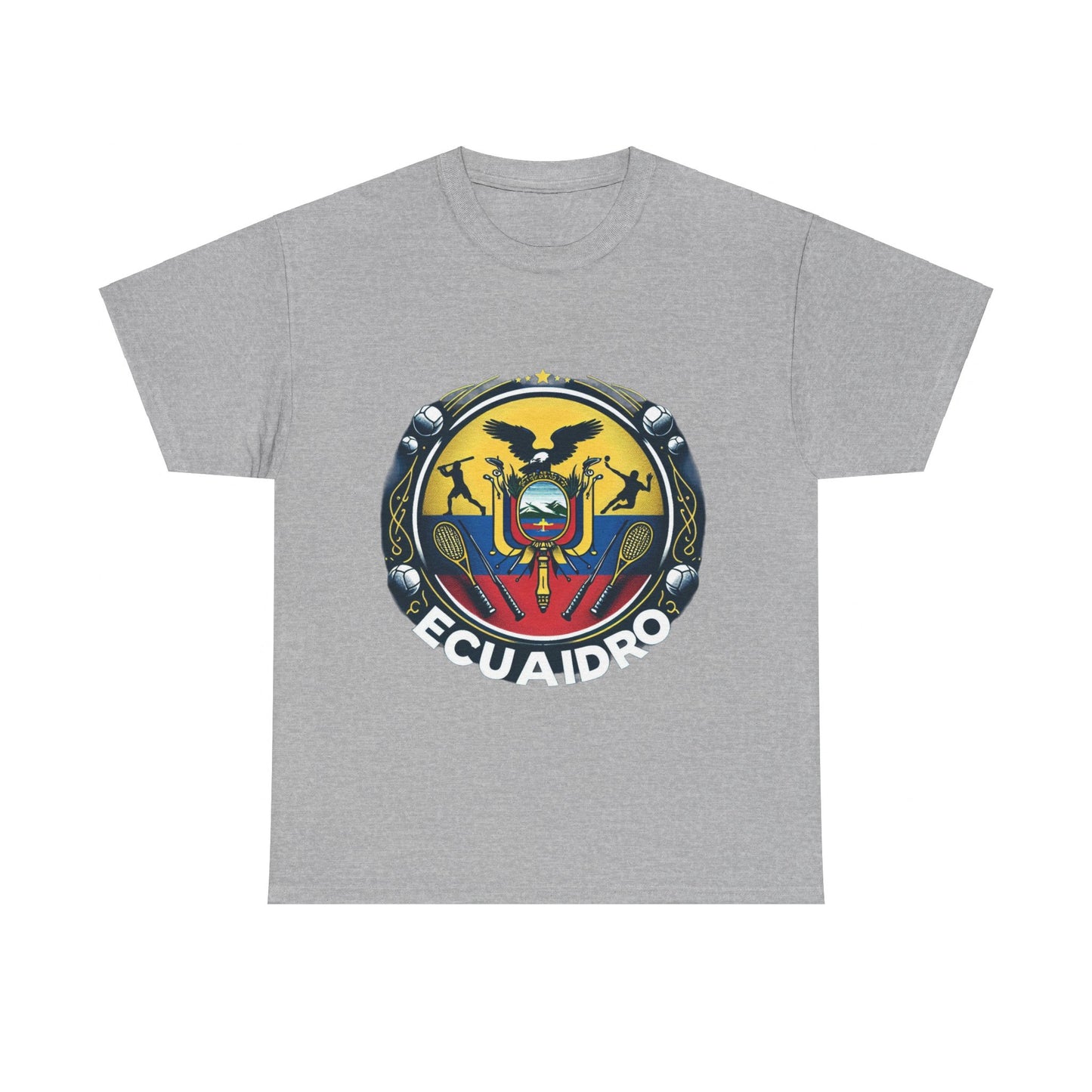 Flag Village Ecuador Sporting Flag T-SHIRT Heavy Cotton Tee ECU0001