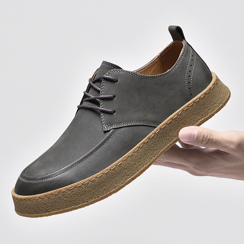 Flag Village Men's Outdoor Cowhide Casual Sneakers