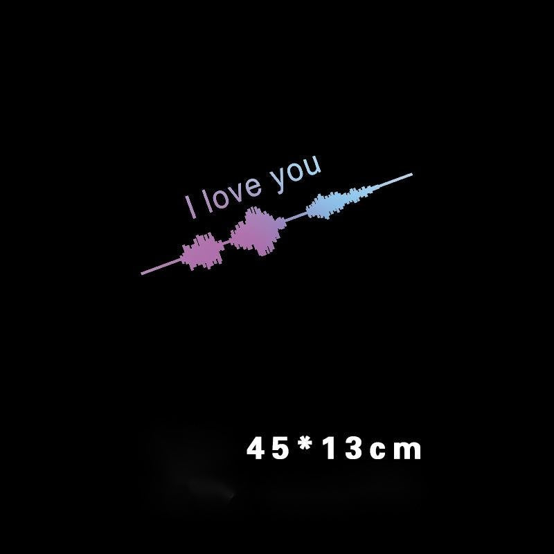 Flag Village Auto Tools Car Electrocardiogram Creative Sound Wave Chart Car Sticker