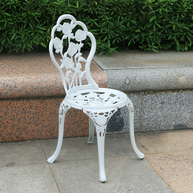 Flag Village Outdoor Iron Table And Chair Courtyard Balcony Dining Chair Three-piece Set Combination
