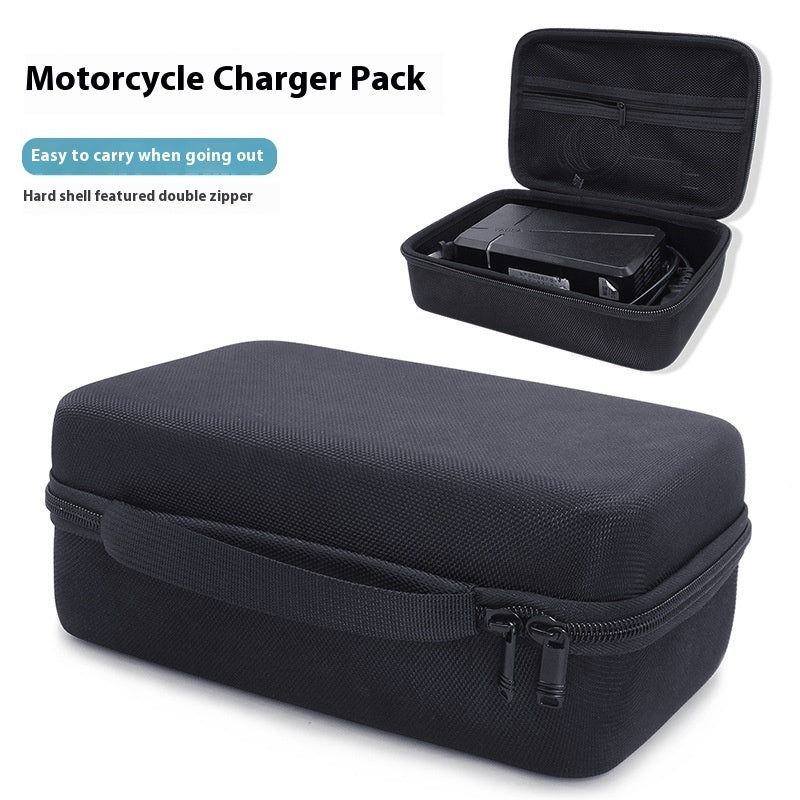 Flag Village Auto Tools EVA Motorcycle Charger Storage Bag Hard Shell Electric Car Power Tools