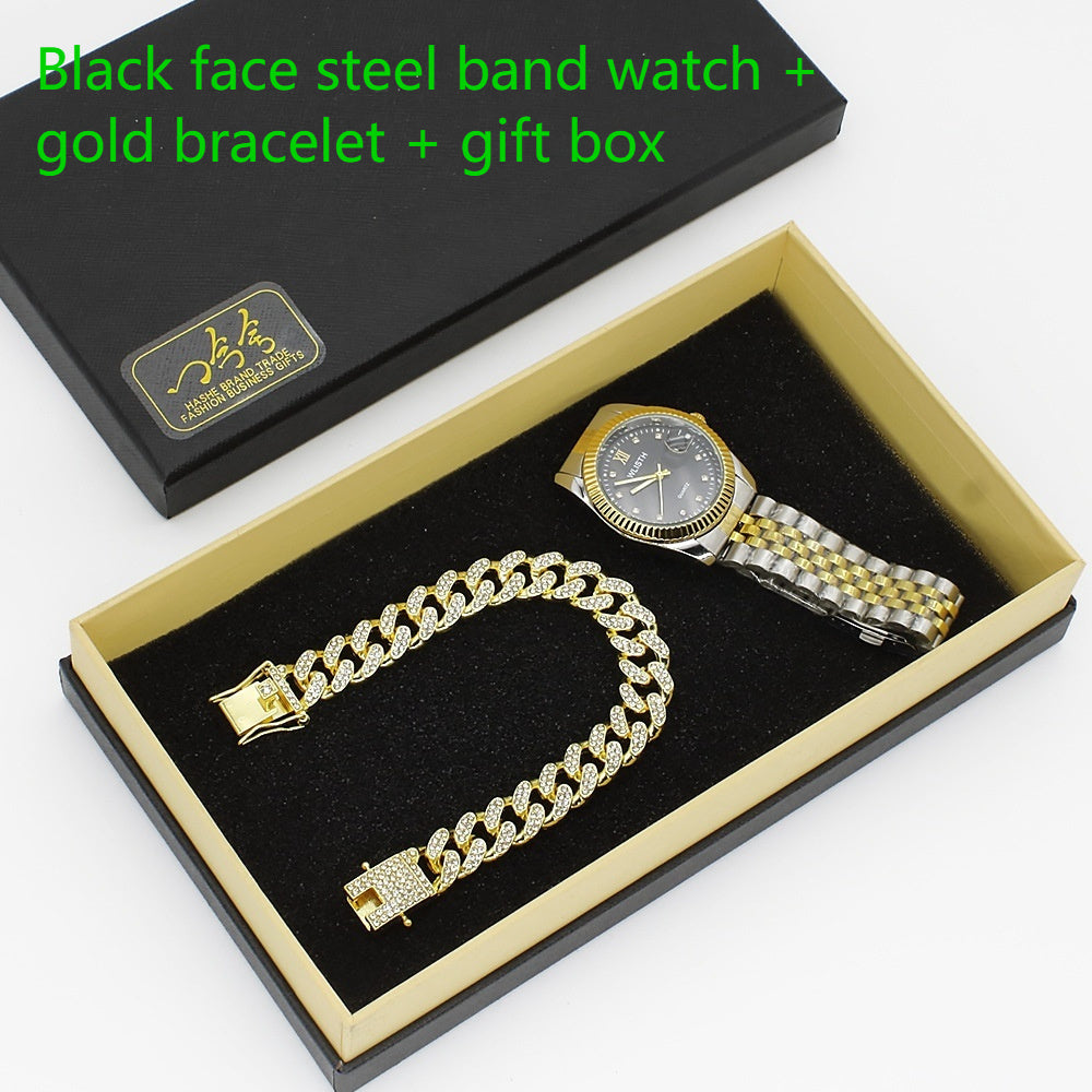 Flag Village Wristwatch Glasses New Men's Watch Business Foreign Trade Sunglasses Watch Gift Box Suit