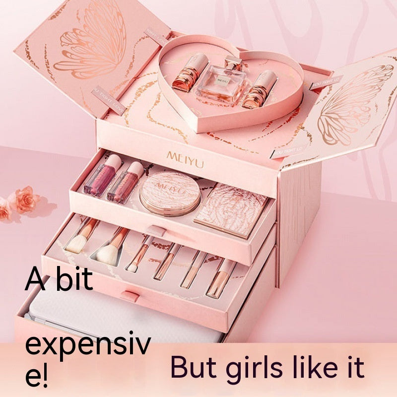Flag Village Christmas For Girls Cosmetics Lipstick Set Of Beauty Gift Box